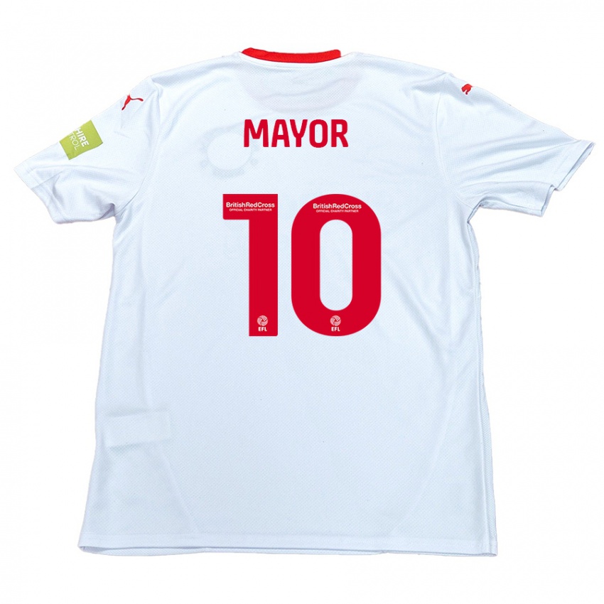 Kinder Danny Mayor #10 Weiß Auswärtstrikot Trikot 2024/25 T-Shirt Österreich