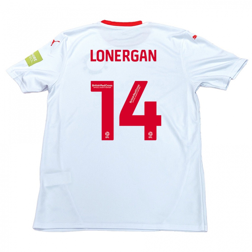 Kinder Tommy Lonergan #14 Weiß Auswärtstrikot Trikot 2024/25 T-Shirt Österreich