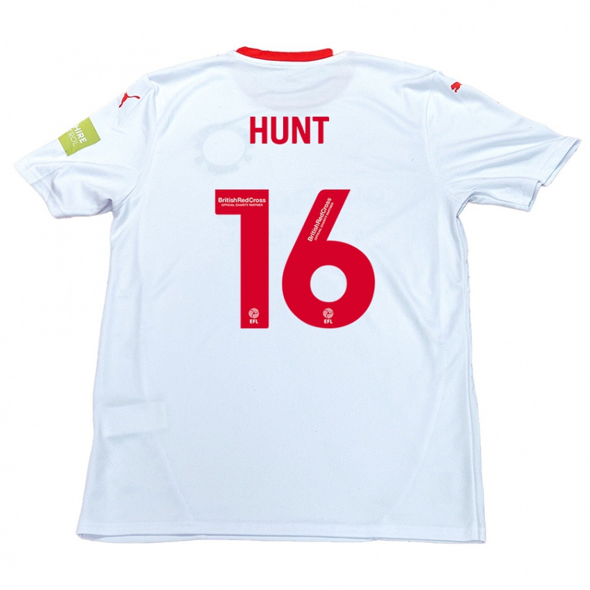 Kinder Mackenzie Hunt #16 Weiß Auswärtstrikot Trikot 2024/25 T-Shirt Österreich