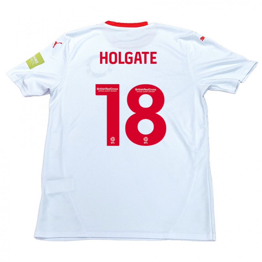 Kinder Harrison Holgate #18 Weiß Auswärtstrikot Trikot 2024/25 T-Shirt Österreich