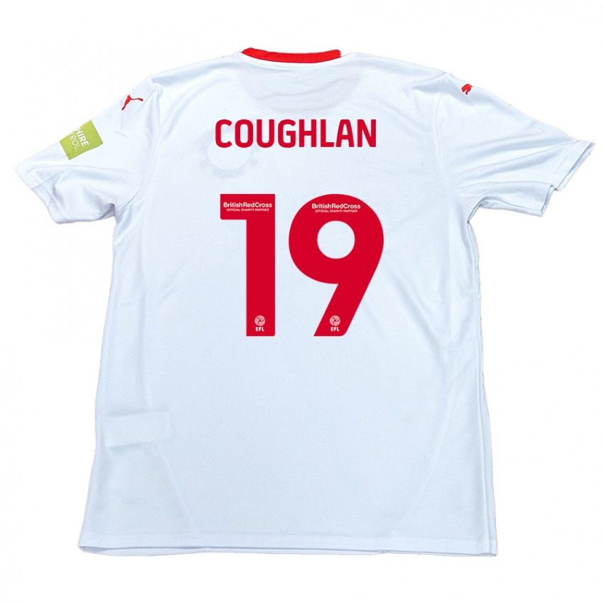 Kinder Ronan Coughlan #19 Weiß Auswärtstrikot Trikot 2024/25 T-Shirt Österreich