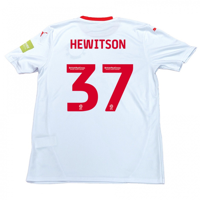 Kinder Luke Hewitson #37 Weiß Auswärtstrikot Trikot 2024/25 T-Shirt Österreich