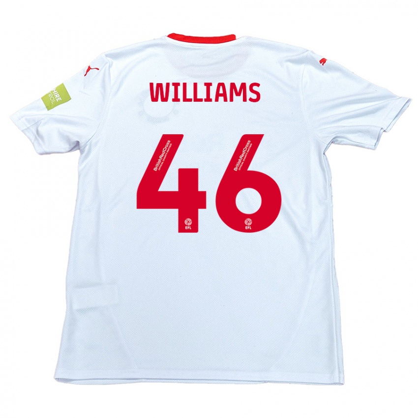 Kinder Theo Williams #46 Weiß Auswärtstrikot Trikot 2024/25 T-Shirt Österreich