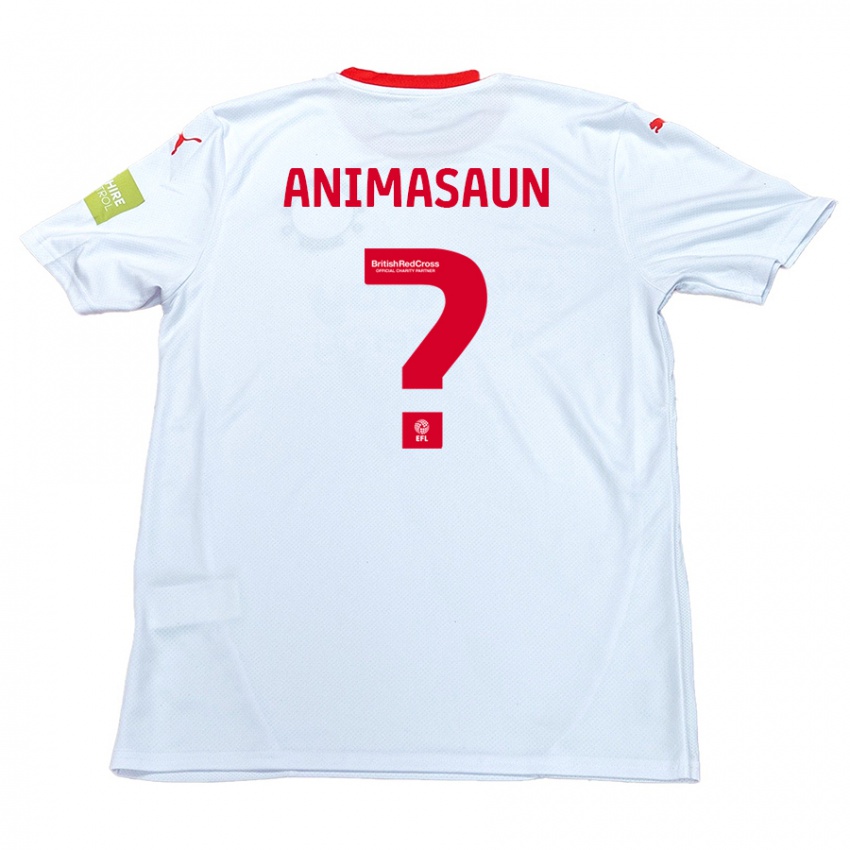 Kinder David Animasaun #0 Weiß Auswärtstrikot Trikot 2024/25 T-Shirt Österreich