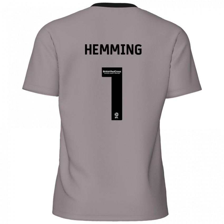 Kinder Zach Hemming #1 Grau Auswärtstrikot Trikot 2024/25 T-Shirt Österreich