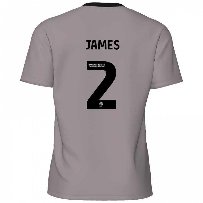 Kinder Tom James #2 Grau Auswärtstrikot Trikot 2024/25 T-Shirt Österreich