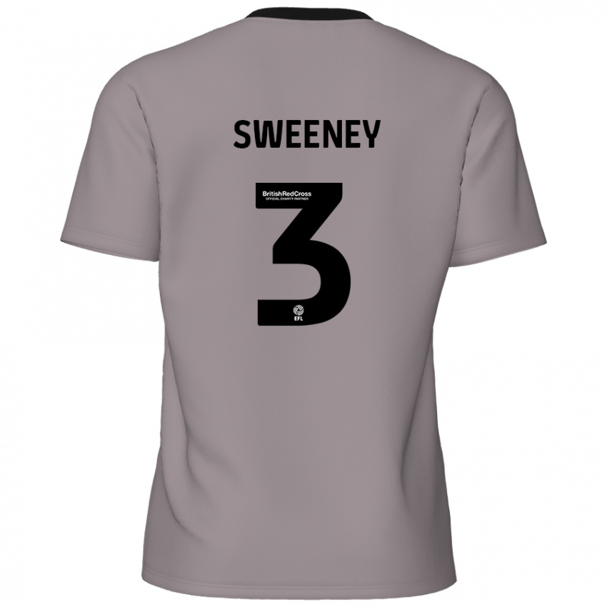 Kinder Jayden Sweeney #3 Grau Auswärtstrikot Trikot 2024/25 T-Shirt Österreich