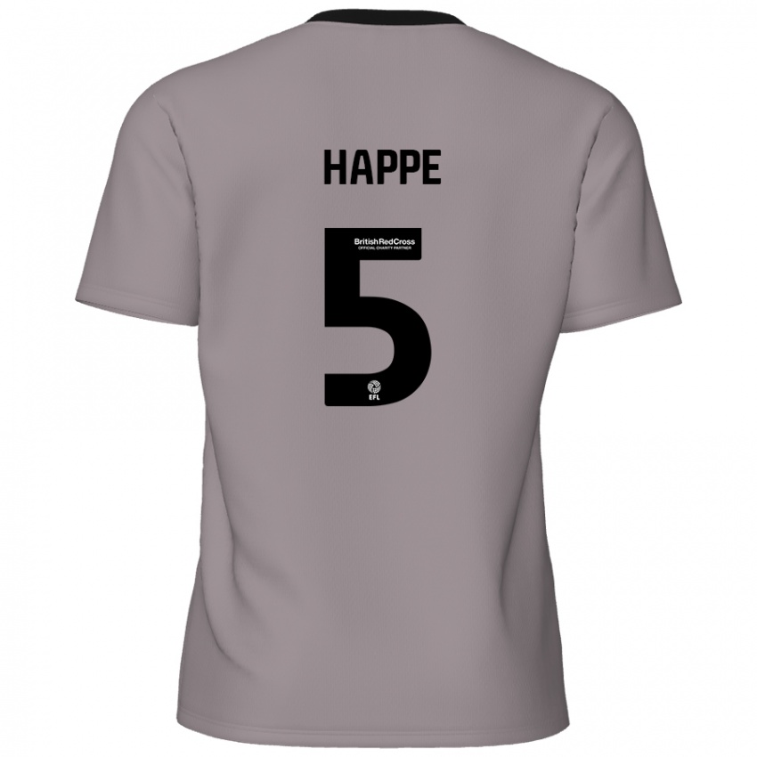 Kinder Dan Happe #5 Grau Auswärtstrikot Trikot 2024/25 T-Shirt Österreich