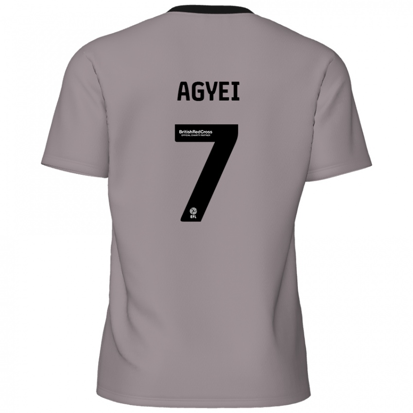 Kinder Dan Agyei #7 Grau Auswärtstrikot Trikot 2024/25 T-Shirt Österreich