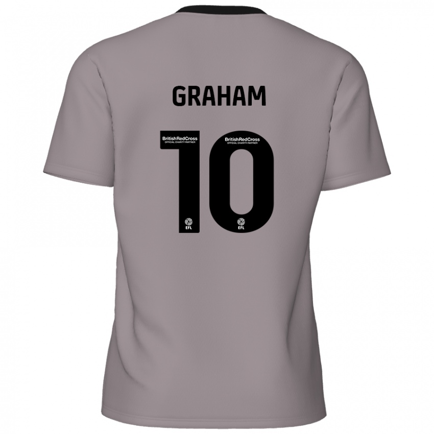 Kinder Jordan Graham #10 Grau Auswärtstrikot Trikot 2024/25 T-Shirt Österreich