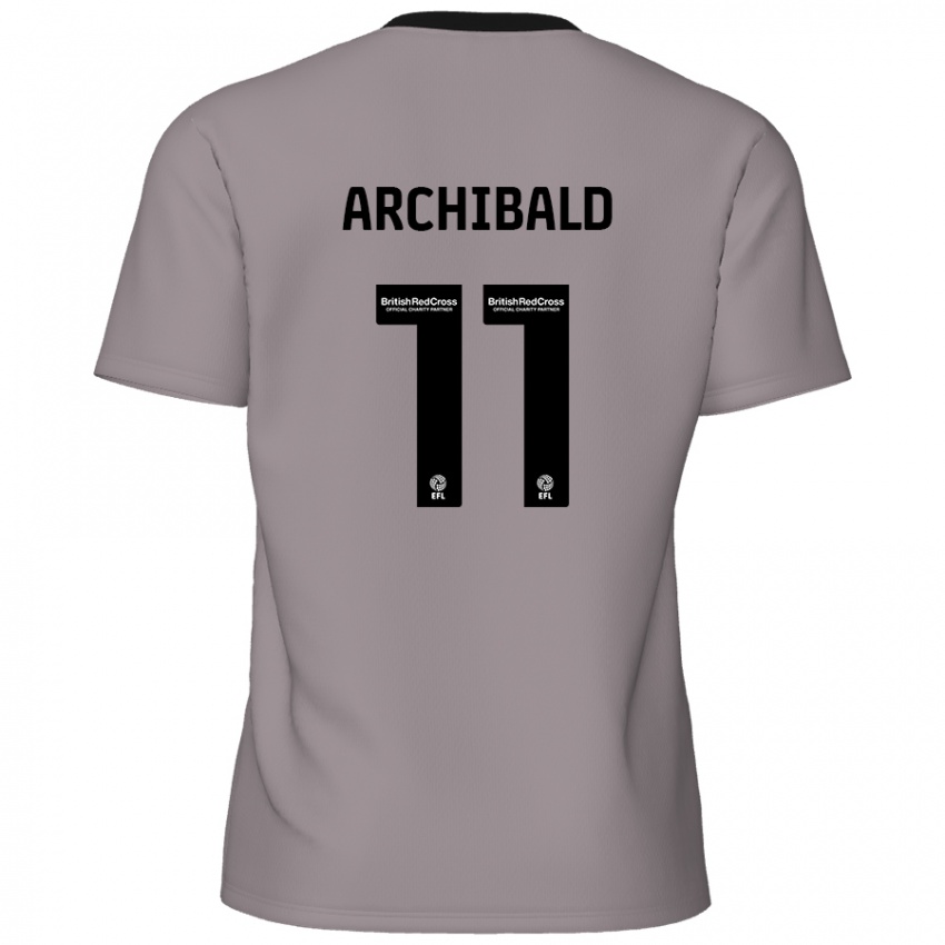 Kinder Theo Archibald #11 Grau Auswärtstrikot Trikot 2024/25 T-Shirt Österreich