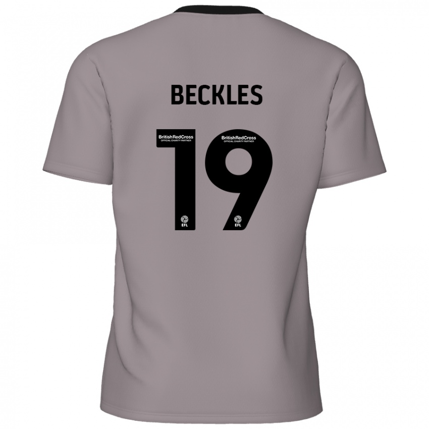 Kinder Omar Beckles #19 Grau Auswärtstrikot Trikot 2024/25 T-Shirt Österreich