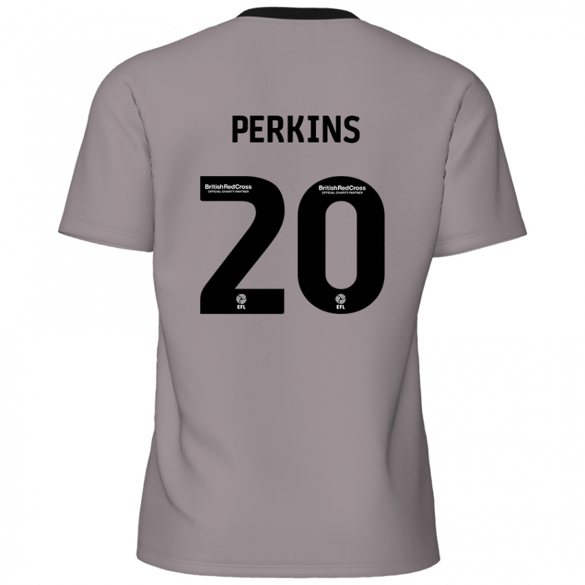 Kinder Sonny Perkins #20 Grau Auswärtstrikot Trikot 2024/25 T-Shirt Österreich