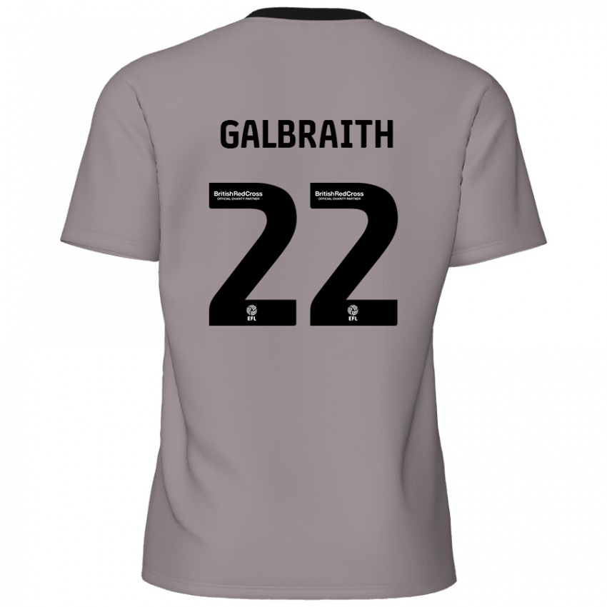 Kinder Ethan Galbraith #22 Grau Auswärtstrikot Trikot 2024/25 T-Shirt Österreich