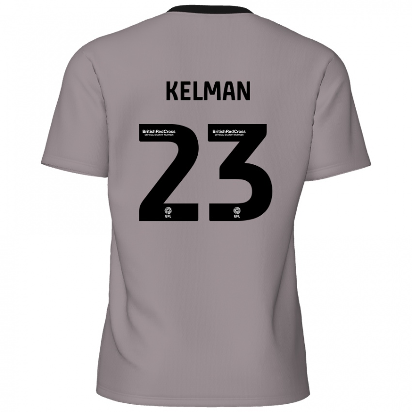 Kinder Charlie Kelman #23 Grau Auswärtstrikot Trikot 2024/25 T-Shirt Österreich