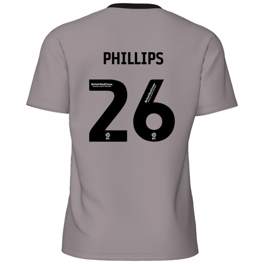 Kinder Noah Phillips #26 Grau Auswärtstrikot Trikot 2024/25 T-Shirt Österreich