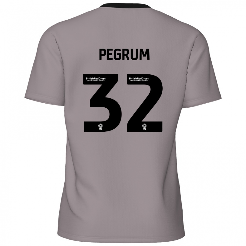 Kinder Charlie Pegrum #32 Grau Auswärtstrikot Trikot 2024/25 T-Shirt Österreich