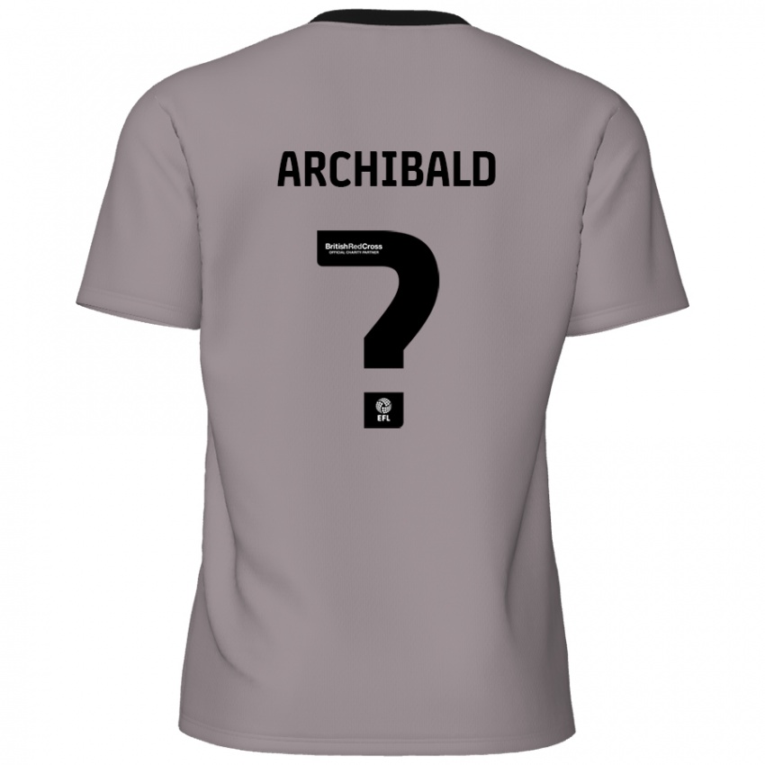 Kinder Aaron Archibald #0 Grau Auswärtstrikot Trikot 2024/25 T-Shirt Österreich