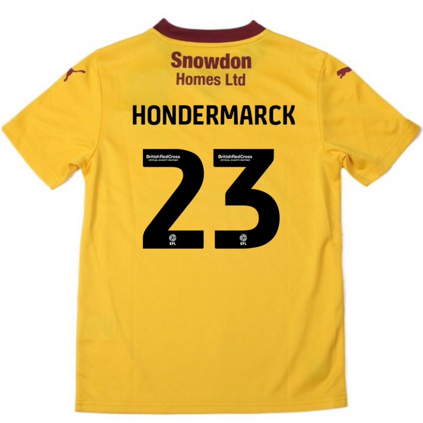 Kinder William Hondermarck #23 Orange Burgunderrot Auswärtstrikot Trikot 2024/25 T-Shirt Österreich