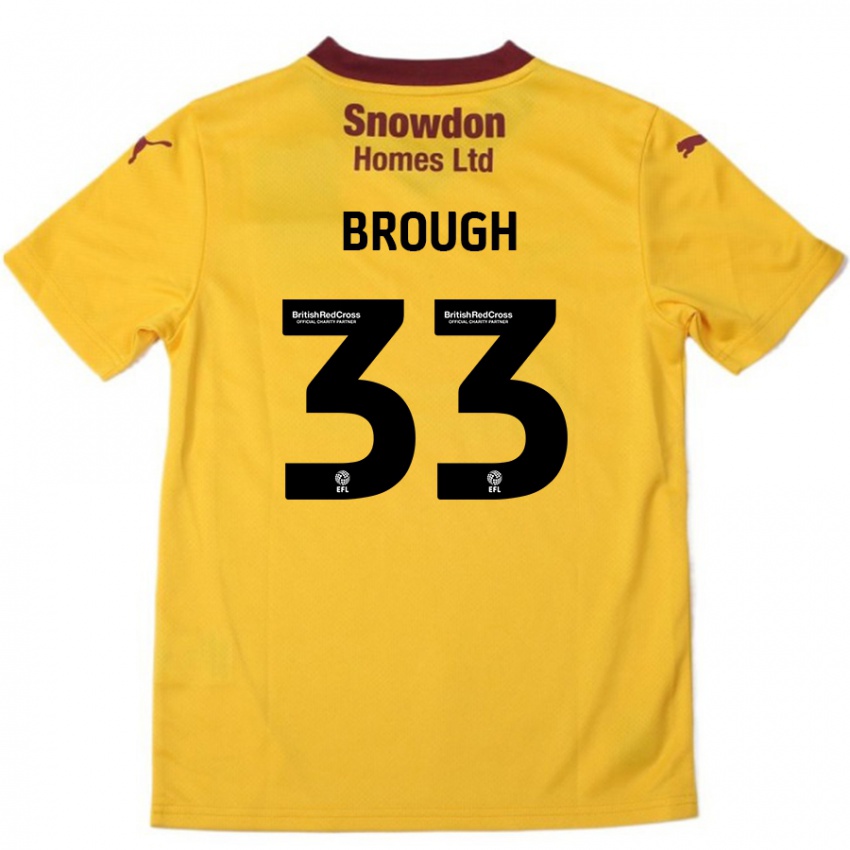 Kinder Patrick Brough #33 Orange Burgunderrot Auswärtstrikot Trikot 2024/25 T-Shirt Österreich