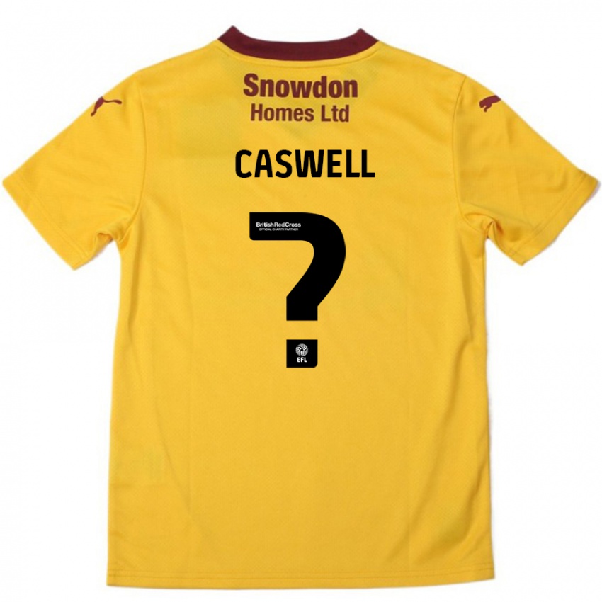 Kinder Jordan Caswell #0 Orange Burgunderrot Auswärtstrikot Trikot 2024/25 T-Shirt Österreich