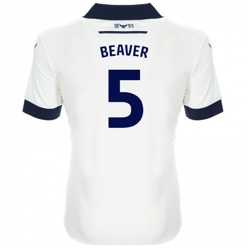 Kinder Catherine Beaver #5 Weiß Marineblau Auswärtstrikot Trikot 2024/25 T-Shirt Österreich