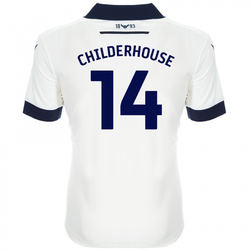 Kinder Molly Childerhouse #14 Weiß Marineblau Auswärtstrikot Trikot 2024/25 T-Shirt Österreich