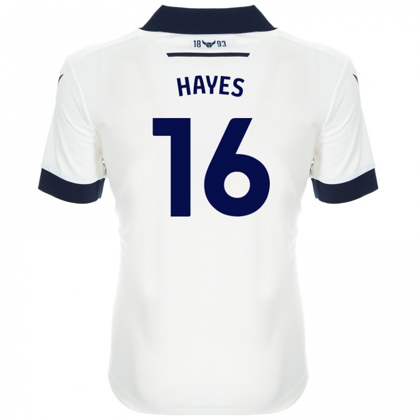 Kinder Georgia Hayes #16 Weiß Marineblau Auswärtstrikot Trikot 2024/25 T-Shirt Österreich