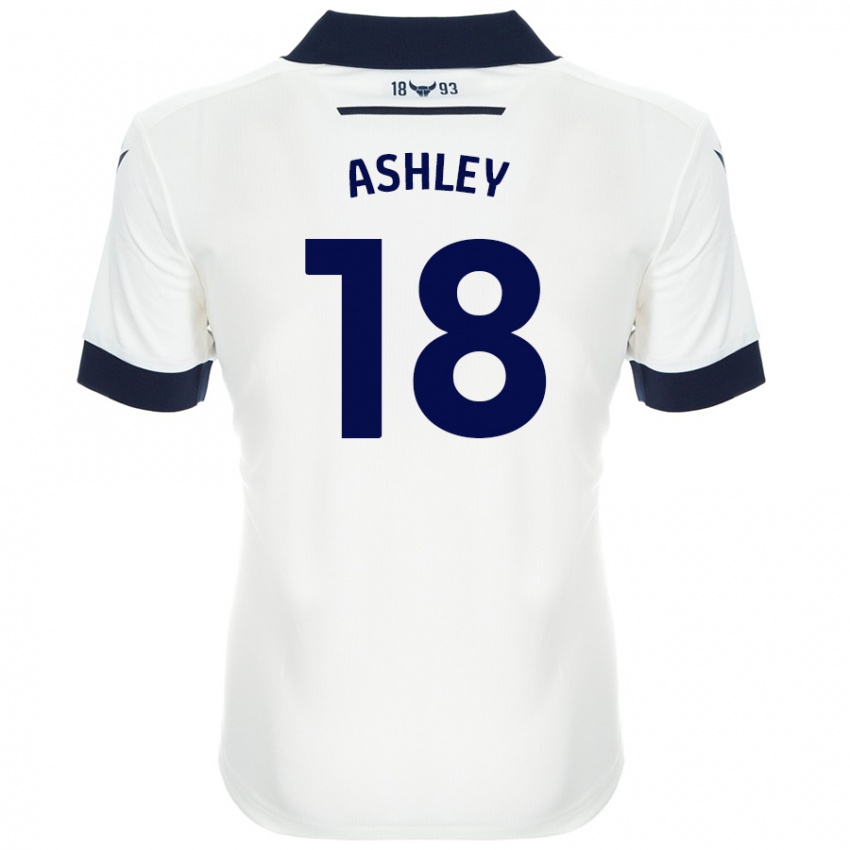 Kinder Alex Ashley #18 Weiß Marineblau Auswärtstrikot Trikot 2024/25 T-Shirt Österreich