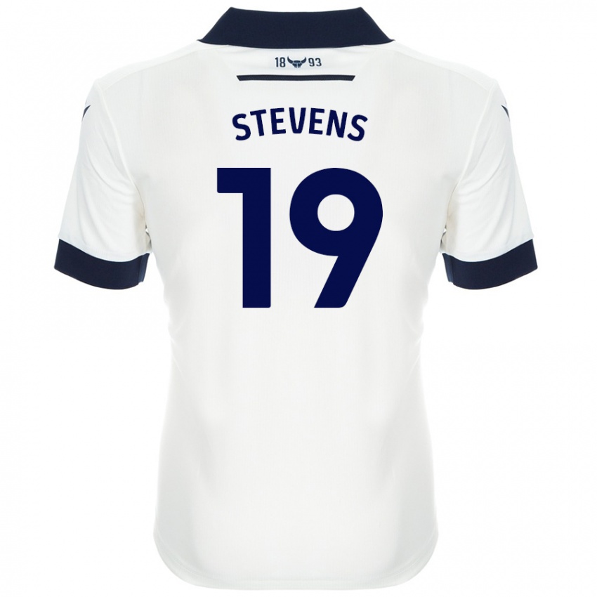 Kinder Lily Stevens #19 Weiß Marineblau Auswärtstrikot Trikot 2024/25 T-Shirt Österreich