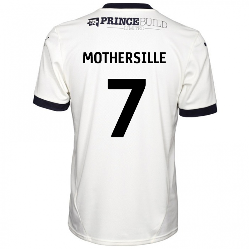 Kinder Malik Mothersille #7 Cremeweiß Schwarz Auswärtstrikot Trikot 2024/25 T-Shirt Österreich