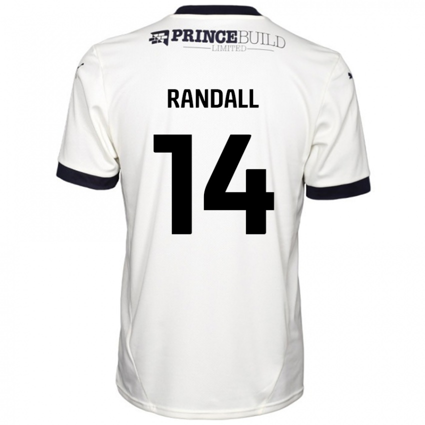 Kinder Joel Randall #14 Cremeweiß Schwarz Auswärtstrikot Trikot 2024/25 T-Shirt Österreich