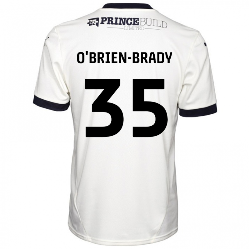 Kinder Donay O'brien-Brady #35 Cremeweiß Schwarz Auswärtstrikot Trikot 2024/25 T-Shirt Österreich