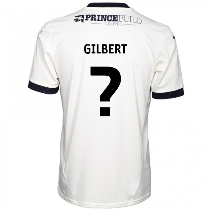 Kinder Luke Gilbert #0 Cremeweiß Schwarz Auswärtstrikot Trikot 2024/25 T-Shirt Österreich