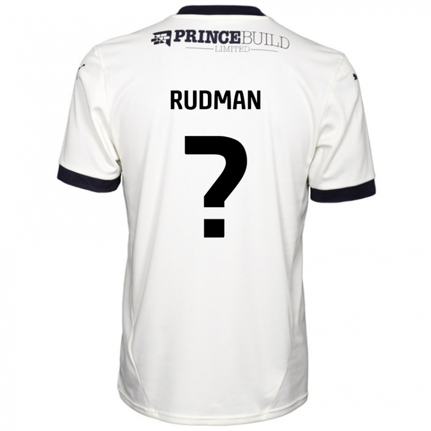 Kinder Nathan Rudman #0 Cremeweiß Schwarz Auswärtstrikot Trikot 2024/25 T-Shirt Österreich