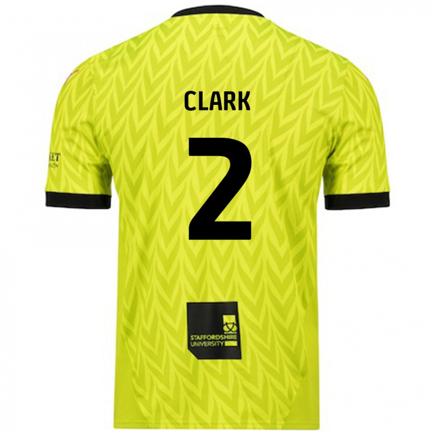 Kinder Mitch Clark #2 Fluoreszierend Grün Auswärtstrikot Trikot 2024/25 T-Shirt Österreich