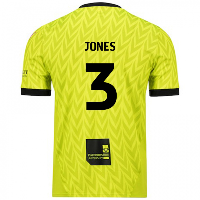 Kinder Dan Jones #3 Fluoreszierend Grün Auswärtstrikot Trikot 2024/25 T-Shirt Österreich