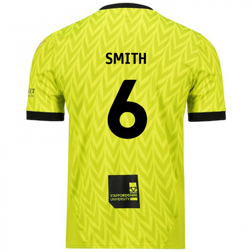 Kinder Nathan Smith #6 Fluoreszierend Grün Auswärtstrikot Trikot 2024/25 T-Shirt Österreich