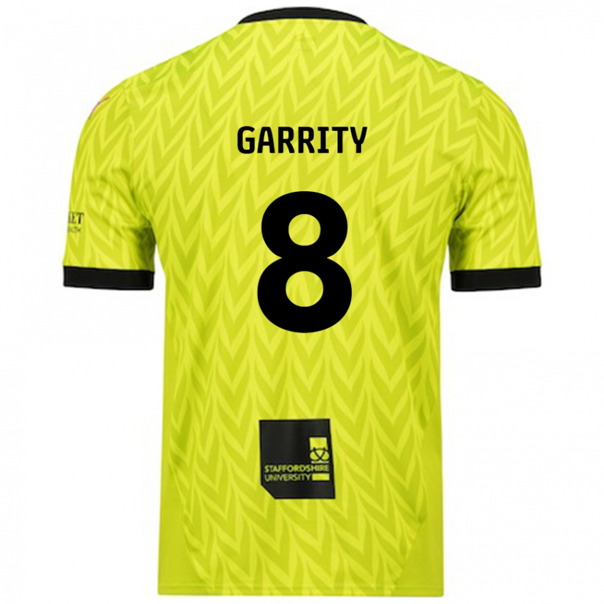 Kinder Ben Garrity #8 Fluoreszierend Grün Auswärtstrikot Trikot 2024/25 T-Shirt Österreich