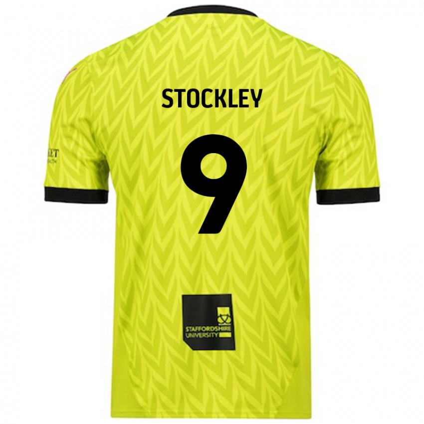 Kinder Jayden Stockley #9 Fluoreszierend Grün Auswärtstrikot Trikot 2024/25 T-Shirt Österreich