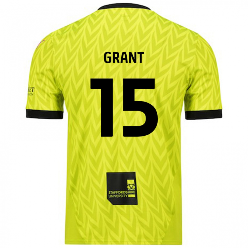 Kinder Conor Grant #15 Fluoreszierend Grün Auswärtstrikot Trikot 2024/25 T-Shirt Österreich