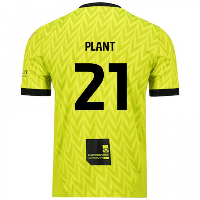 Kinder James Plant #21 Fluoreszierend Grün Auswärtstrikot Trikot 2024/25 T-Shirt Österreich