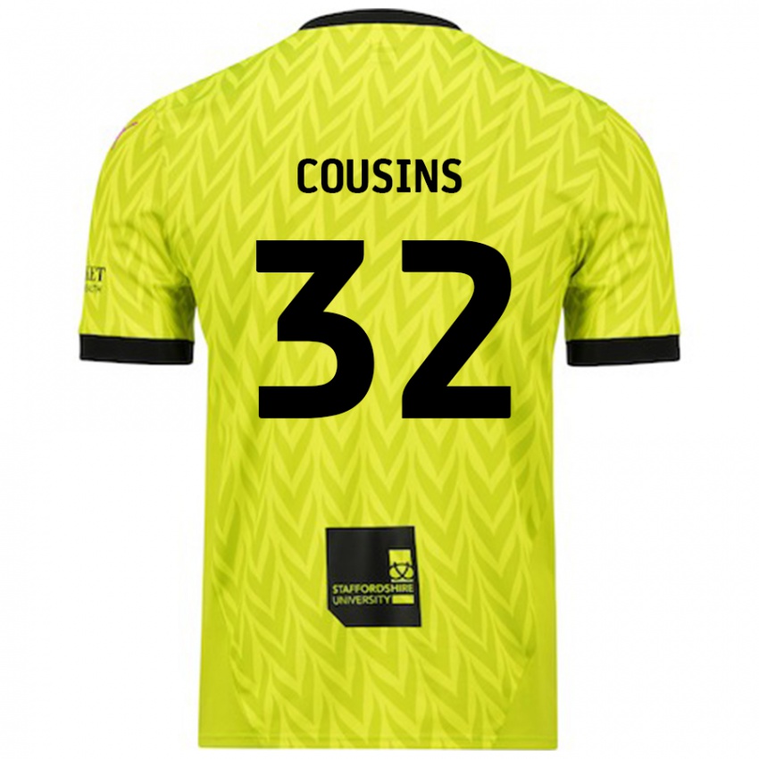 Kinder Logan Cousins #32 Fluoreszierend Grün Auswärtstrikot Trikot 2024/25 T-Shirt Österreich