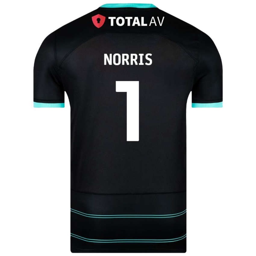 Kinder Will Norris #1 Schwarz Auswärtstrikot Trikot 2024/25 T-Shirt Österreich