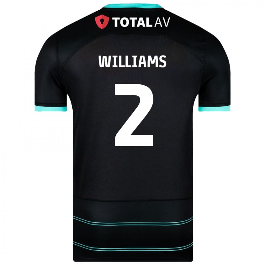 Kinder Jordan Williams #2 Schwarz Auswärtstrikot Trikot 2024/25 T-Shirt Österreich