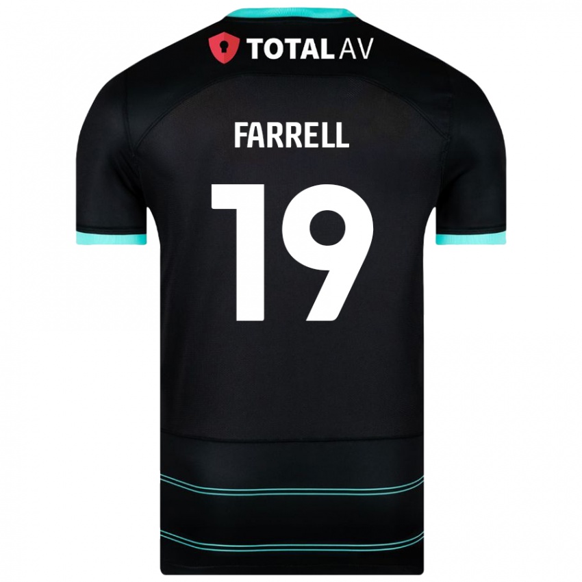 Kinder Jacob Farrell #19 Schwarz Auswärtstrikot Trikot 2024/25 T-Shirt Österreich