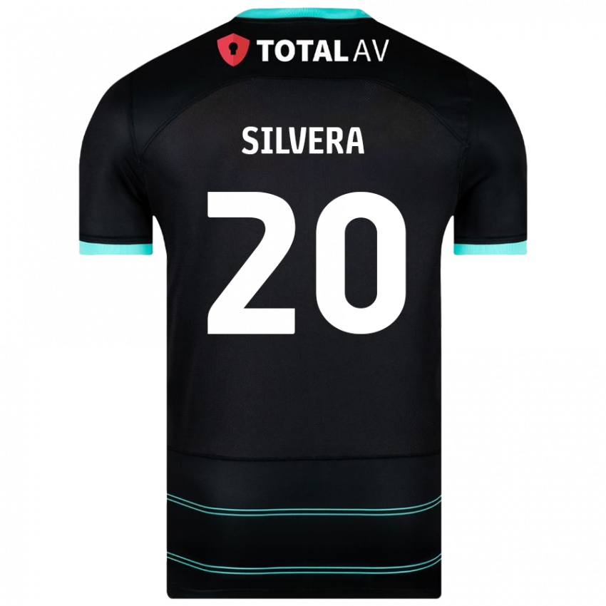 Kinder Sam Silvera #20 Schwarz Auswärtstrikot Trikot 2024/25 T-Shirt Österreich