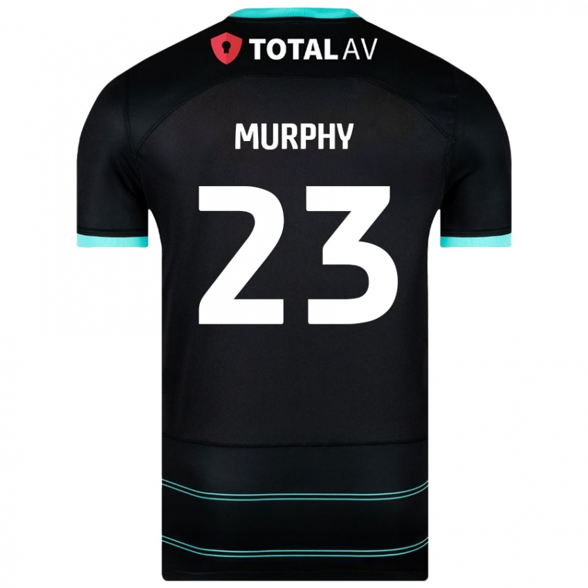 Kinder Josh Murphy #23 Schwarz Auswärtstrikot Trikot 2024/25 T-Shirt Österreich