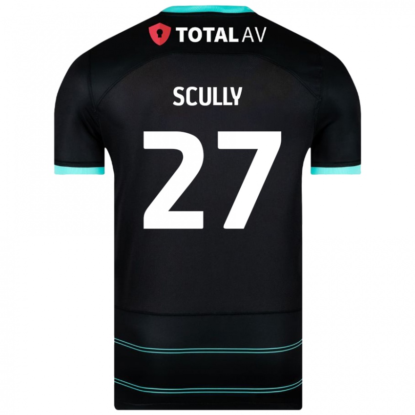 Kinder Anthony Scully #27 Schwarz Auswärtstrikot Trikot 2024/25 T-Shirt Österreich