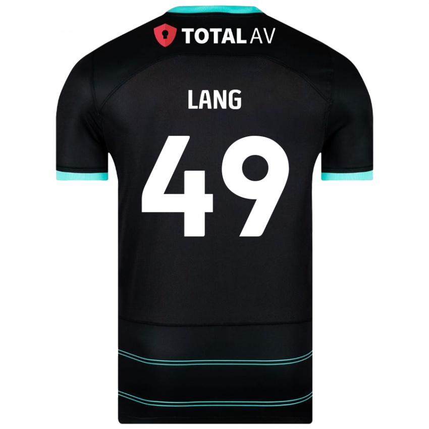 Kinder Callum Lang #49 Schwarz Auswärtstrikot Trikot 2024/25 T-Shirt Österreich